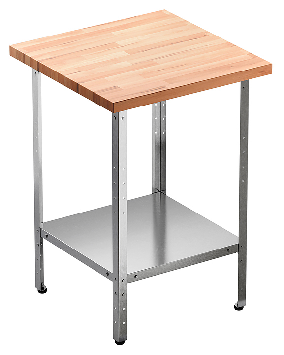 Стол кондитерский Мебель Фронт Профи СКПП 600x600x860 мм, полка сплошная, бук