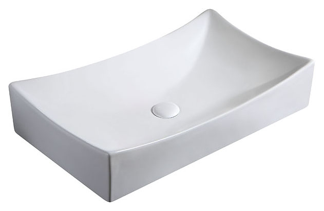 Раковина накладная Azario AZ416 65,5х39,5х14 см, фаянс