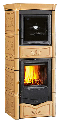 Дровяная печь-камин La Nordica Nicoletta con Forno Evo капучино