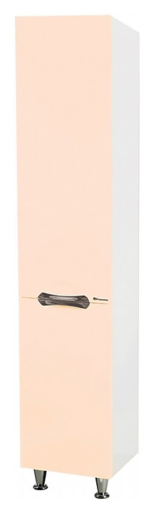 Шкаф-пенал Bellezza Лагуна 35 L с бельевой корзиной, левый, бежевый