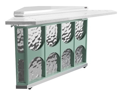 Модуль угловой наружный Luxstahl УН-90 Premium Mirror (Зеркало)