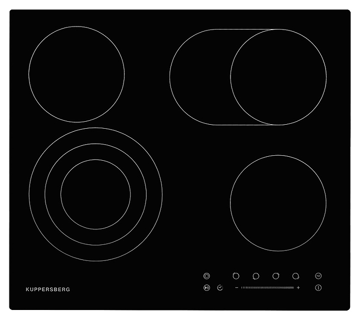 Варочная панель Kuppersberg ECS 623 электрическая, черная с прямой кромкой