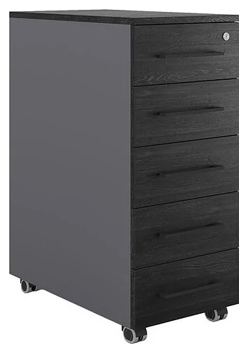 Тумба мобильная КОБОР TМ5-40/70 graphite/wood