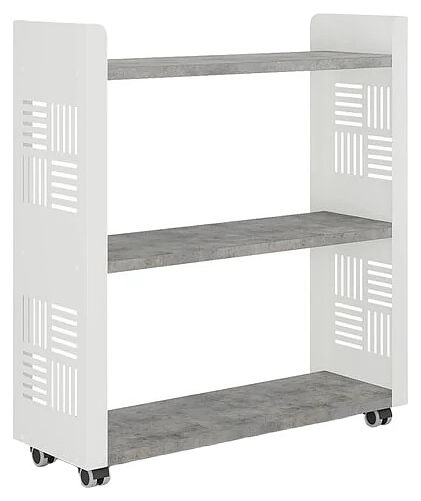 Стеллаж мобильный КОБОР SM3-90/30 white/chicago