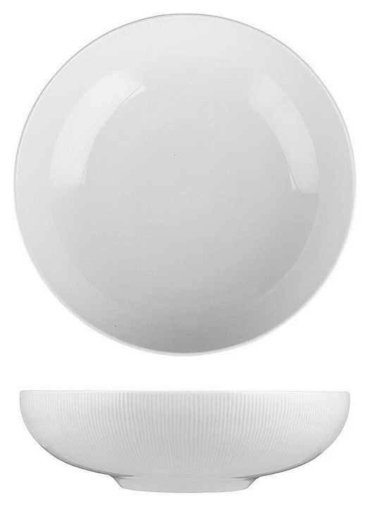 Салатник Noble Neo Silk 306535А 1600 мл d=23 см h=6,8 см (фарфор) белый