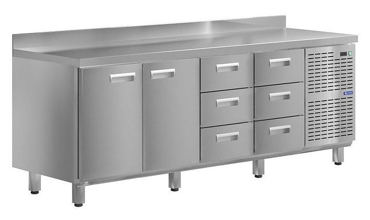 Стол холодильный KAYMAN КСХ-1133/60 (2 двери, 6 ящиков)