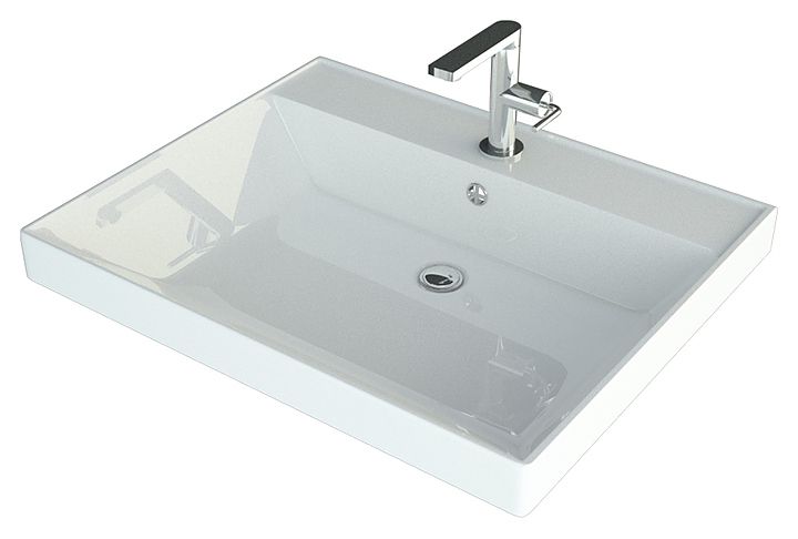 Раковина под стиральную машину Andrea COROLINA 4680028070399 60x50 см, литьевой мрамор