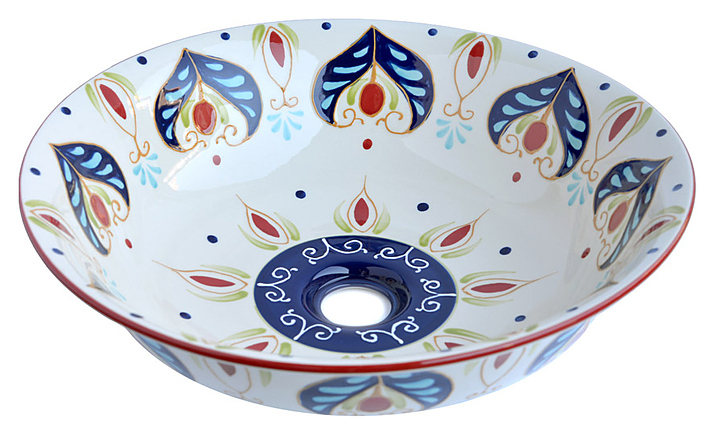 Раковина-чаша Bronze de Luxe Козетта 4381 42х42 см в сердечках, керамика