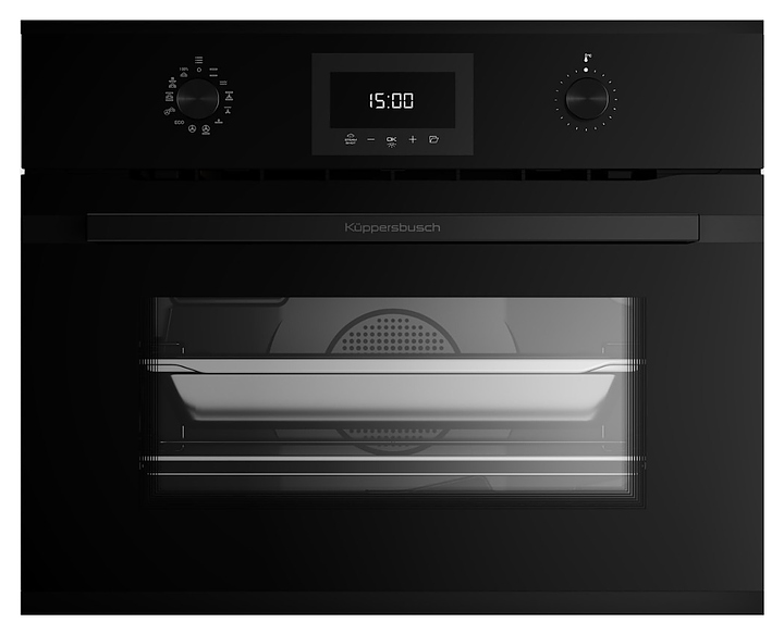 Духовой шкаф с паром Kuppersbusch CBD 6340.0 S6 Black Steel 3200 Вт 44 л 595х559х455 мм черный