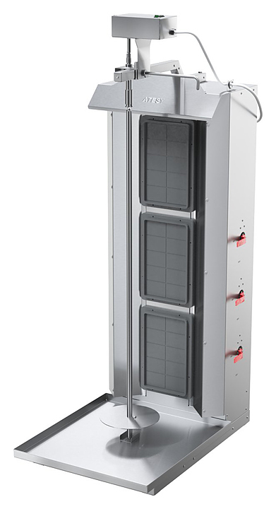 Гриль для шаурмы газовый ATESY Шаурма-3 М с электроприводом