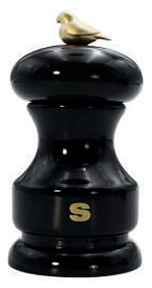 Мельница для перца Bisetti Bird h=110 мм черная