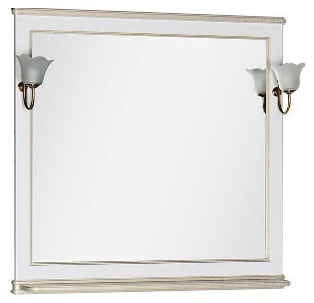 Зеркало Aquanet Валенса 100 белое краколет/золото