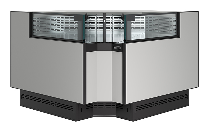 Витрина холодильная Carboma Atrium 3 GC120 VM-6-2 внутренний угол версия 2.0 открытая (без боковин, статика)