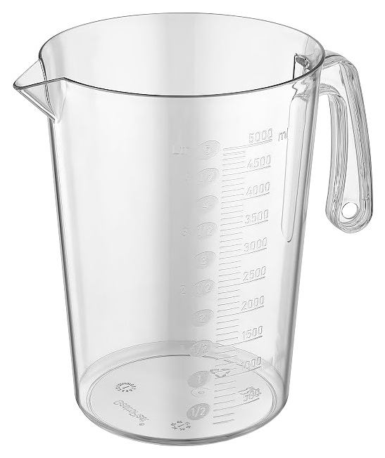 Мерный кувшин Gastroplast 80016 5000 мл h=26,8 см (поликарбонат) прозрачный