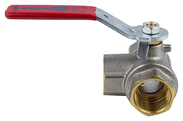 Кран шаровой трехходовой Aquasfera 007-8300, ДУ 15, PN 4 МПа, 1/2