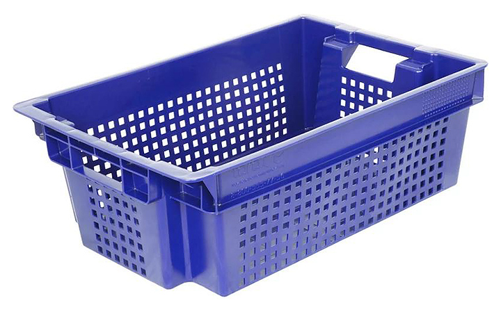 Ящик для овощей и фруктов ТАРА.РУ 102-1 МСК 600х400х200 мм синий