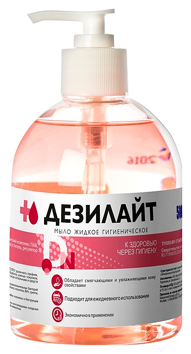 Мыло жидкое гигиеническое Дезнэт Дезилайт, дозатор, 500 мл