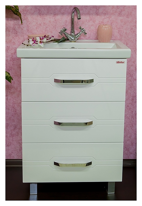 Тумба с раковиной Sanflor Анкона 60 см белая