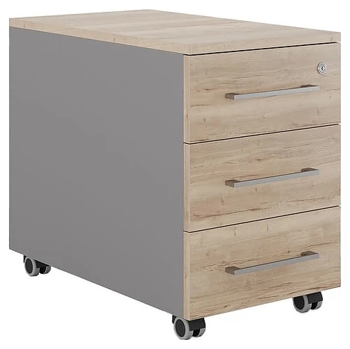 Тумба мобильная КОБОР TМ3-40/50 aluminum/natural