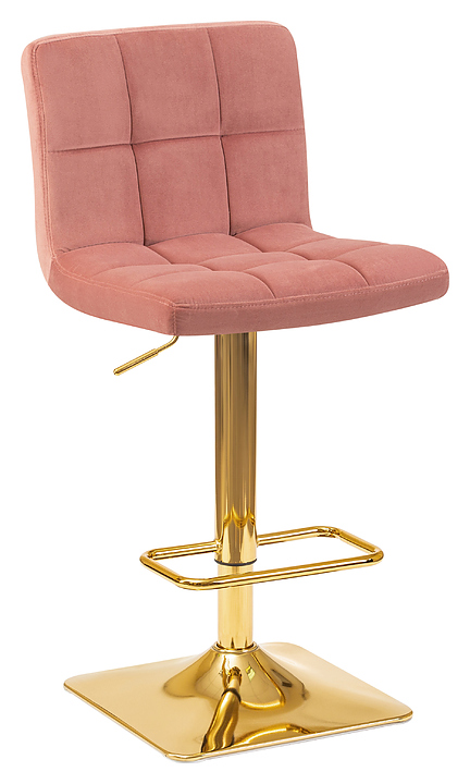 Стул барный DOBRIN 5016-LM GOLDIE (пудрово-розовый, золотая сталь)