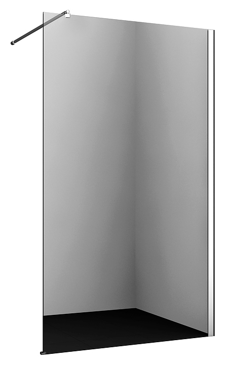 Перегородка душевая Wasserkraft Rossel 28W39 90х200 см, серебристый профиль