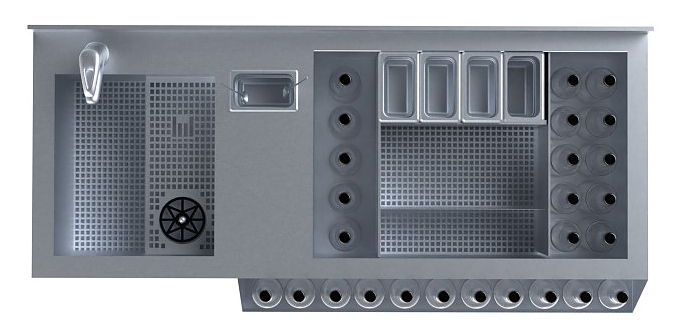 Станция коктейльная BARMADE Классика (1500х600(700)х900 мм)