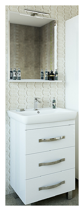 Гарнитур Sanflor Одри 2 70 см, 3 предмета, с напольной тумбой, белый