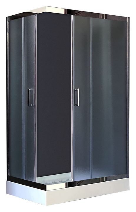 Уголок душевой Royal Bath RB 8120HP-C-CH-R 120х80х200 см, матовое, хромированный профиль, правый