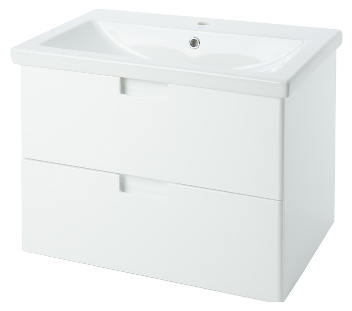 Тумба под раковину Bellezza Пегас 60 с 2 ящиками, белая