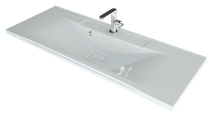 Раковина Andrea Elen 120 120х45 см, белая