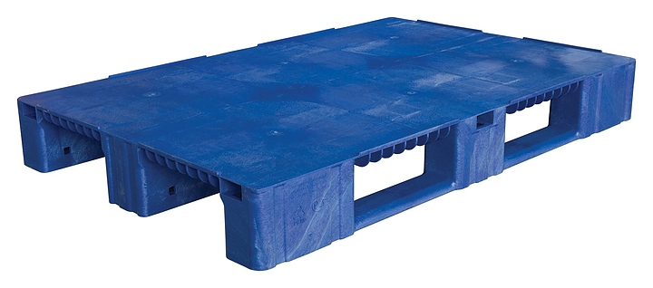 Паллет универсальный ТАРА.РУ TR 1208-1 1200х800х150 мм (сплошной на 3 полозьях) синий