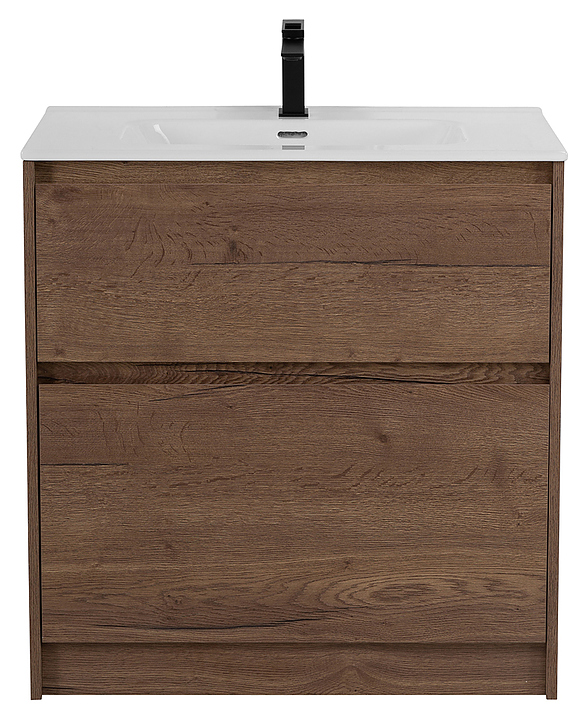 Тумба с раковиной BelBagno KRAFT-800-2C-PIA-RT + BB800ETL 80 см, Rovere Tabacco