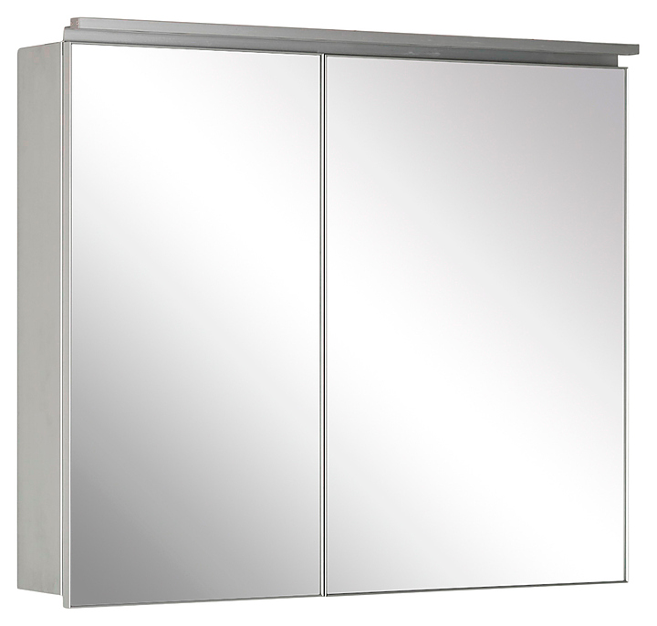 Шкаф зеркальный De Aqua Алюминиум 100 100х76,5 см с подсветкой, серебро