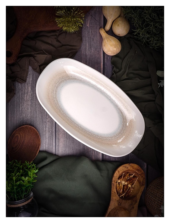 Блюдо сервировочное Porland Pioli Venus 11ML30 PL d=29 см (фарфор) овальное