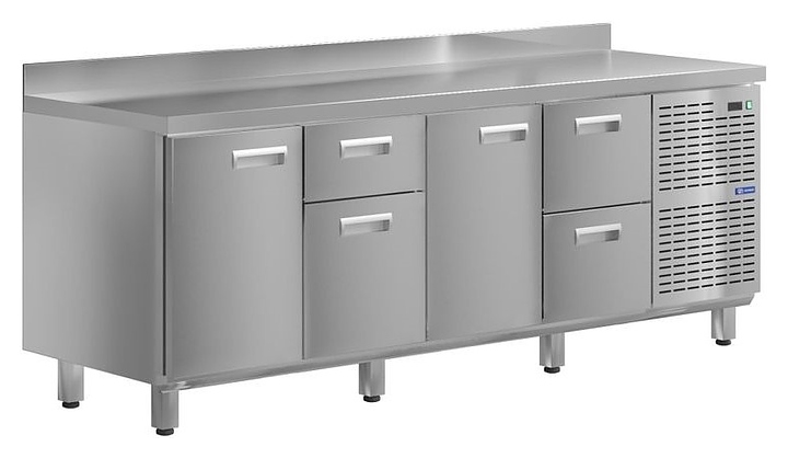 Стол холодильный KAYMAN КСХ-1412/60 (2 двери, 4 ящика)