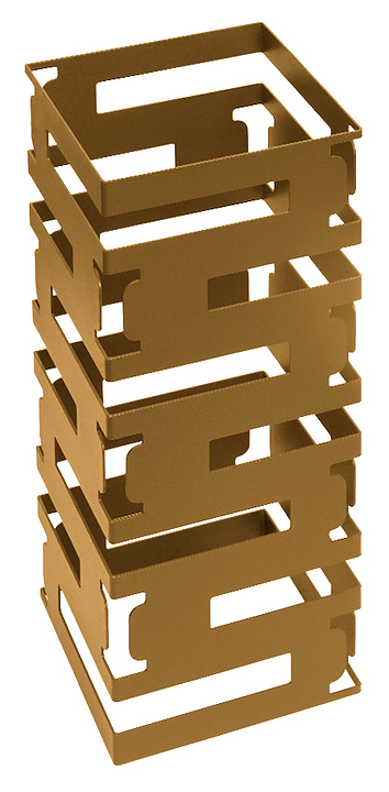 Подставка-куб фуршетная Luxstahl 15х15х35,5 см золото