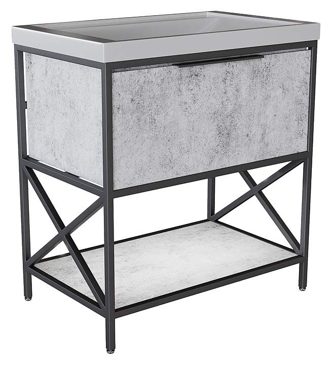 Тумба под раковину Mixline Бруклин-80 бетон