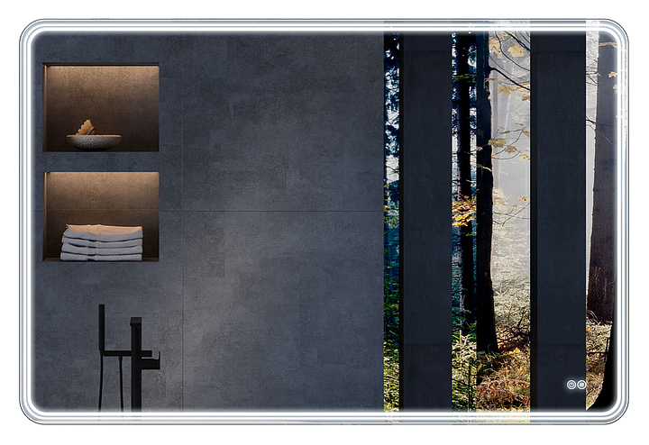 Зеркало Vincea LED VLM-3MA120-2 120×80 см, c подсветкой, сенсорным выкл., функц. анти-пар и диммером