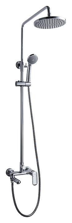 Душевая стойка BRAVAT Opal F6125183CP-A1-RUS со смесителем для ванны, хром