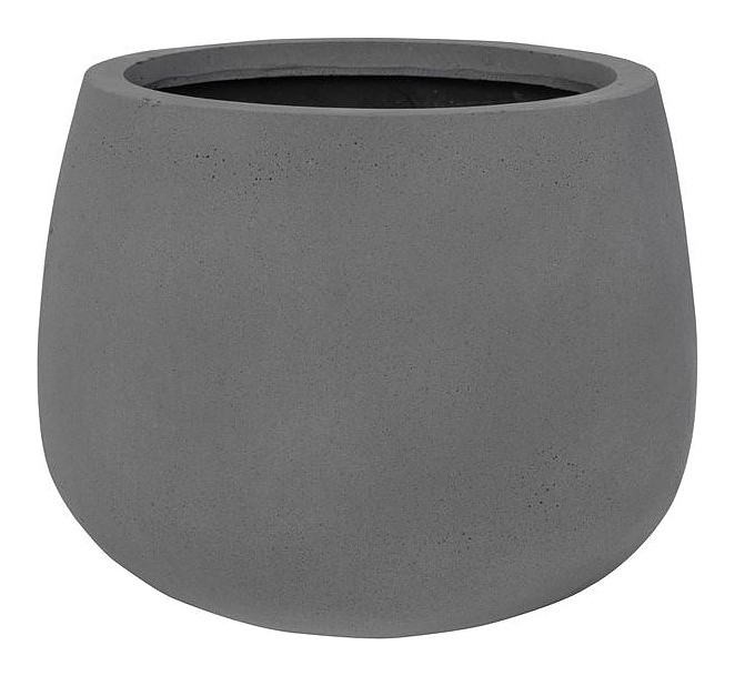 Кашпо Pottery Pots Kevan (25х21 см) серое матовое