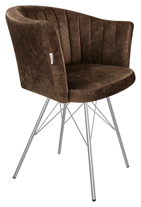 Стул барный Sheffilton SHT-ST42-1/S37 кофейный трюфель / хром лак