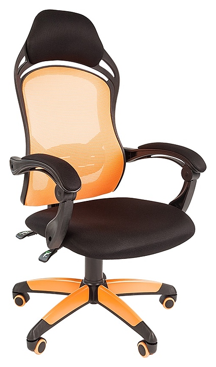 Кресло игровое Chairman GAME 12, черно-оранжевое