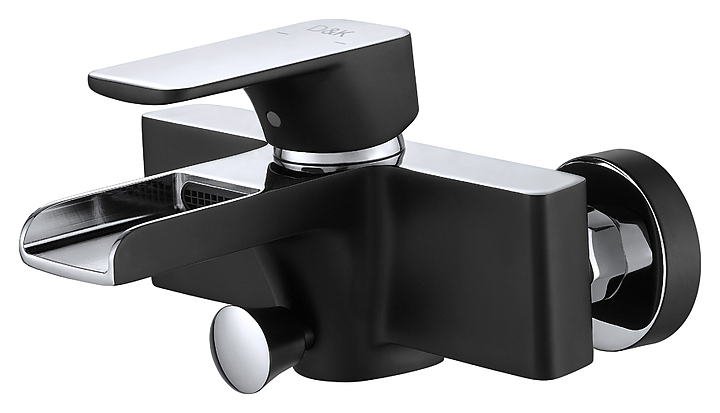 Смеситель для ванны с душем D&K Berlin Technische DA1433515 черный, хром