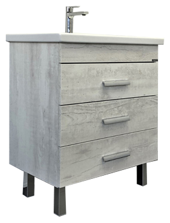 Тумба с раковиной Comforty Никосия-70Н дуб белый