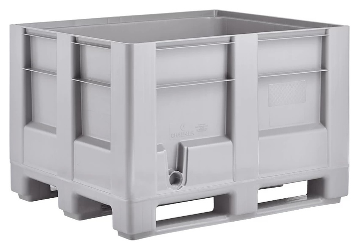 Контейнер ТАРА.РУ С-HBox 1210 S (790) 1200х1000х790 мм (сплошной на полозьях)