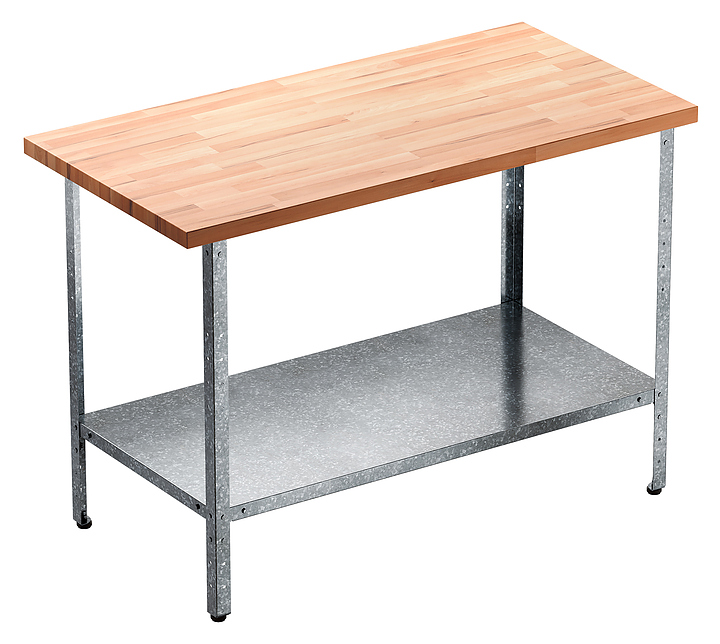 Стол кондитерский Мебель Фронт Бизнес СКБП 1200x700x860 мм, полка сплошная, бук