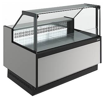 Витрина холодильная Carboma Bavaria 4 GC110 VV 1,25-1 версия 2.0 9006-9005 (без боковин)
