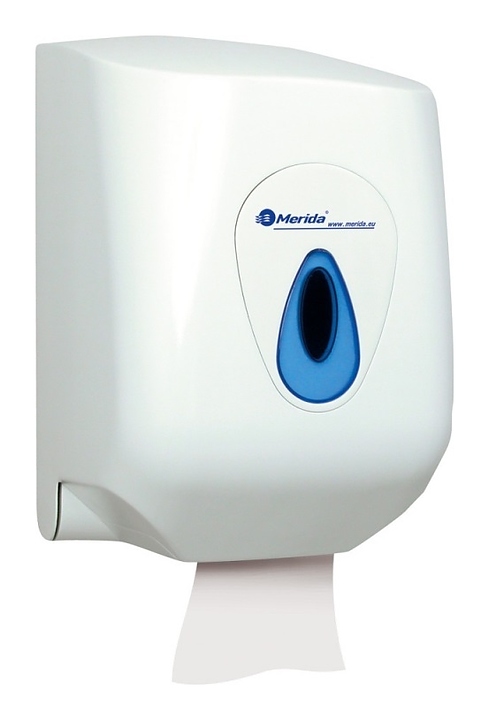 Диспенсер для бумажных полотенец Merida MAXI TOP CTN101 с синей каплей