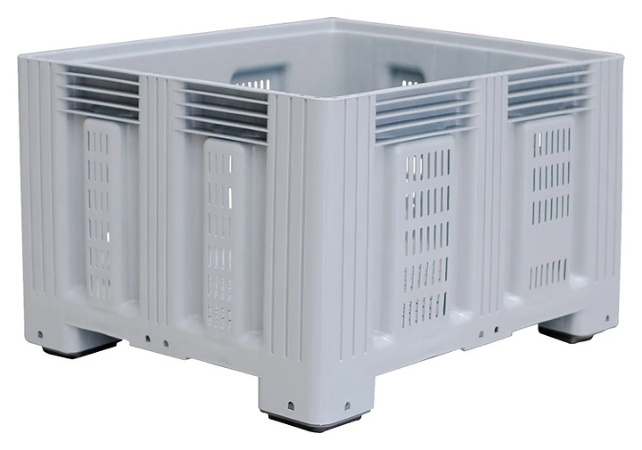 Контейнер ТАРА.РУ TR-Box 1210 P (758) мск 1200х1000х758 мм (перфорированный на ножках) серый