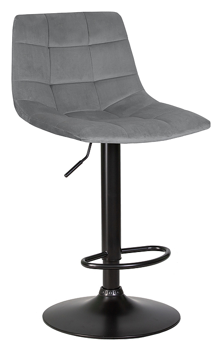 Стул барный DOBRIN 5017-LM-N TAILOR BLACK (серый велюр, черный) 2 шт.